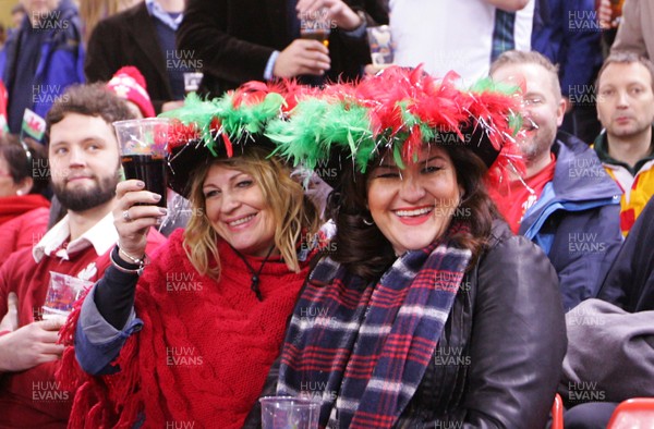 130216 - Wales v Scotland - RBS 6 Nations -Fans of Wales enjoy the game