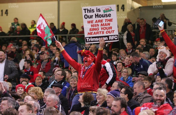 130216 - Wales v Scotland - RBS 6 Nations -Fans of Wales enjoy the game