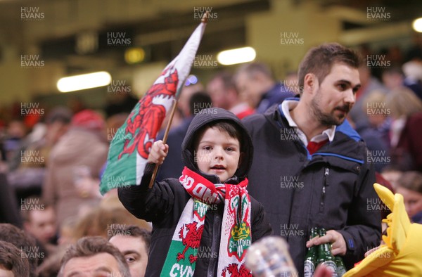 130216 - Wales v Scotland - RBS 6 Nations -Fans of Wales enjoy the game