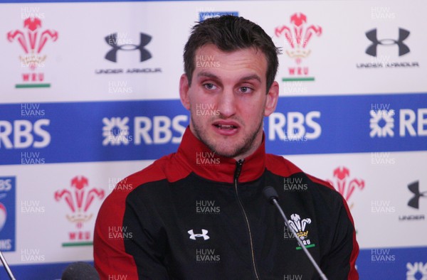 130216 - Wales v Scotland - RBS 6 Nations -Sam Warburton of Wales answers questions from the press