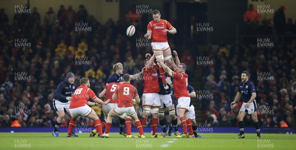 130216 - Wales v Scotland, RBS 6 Nations 2016 - Dan Lydiate of Wales