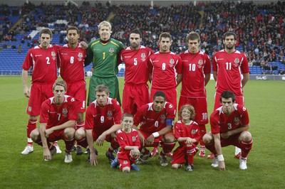 14.11.09  Wales v Scotland - International Football friendly - Wales line up for a team photo. 