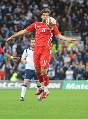 14.11.09 - International Football Friendly, Wales v Scotland Wales' Joe Ledley 