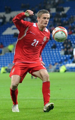 14.11.09 - International Football Friendly, Wales v Scotland Wales' Andy King 