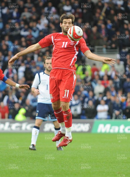 14.11.09 - International Football Friendly, Wales v Scotland Wales' Joe Ledley 