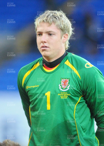 14.11.09 - International Football Friendly, Wales v Scotland Wales' Wayne Hennessey 