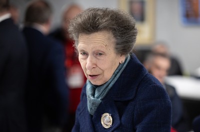 210226 - Wales v Scotland, 2026 Guinness Six Nations - HRH The Princess Royal talks to disabled and injured rugby players at the Welsh Rugby Charitable Trust ahead of Wales v Scotland
