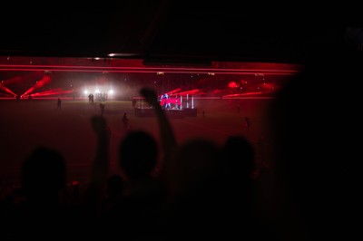 210226 - Wales v Scotland - Guinness Six Nations - Fans’ eye view of the half time light show 