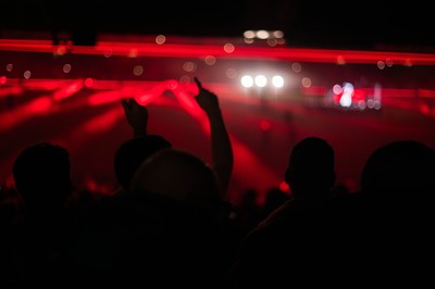 210226 - Wales v Scotland - Guinness Six Nations - Fans’ eye view of the half time light show 