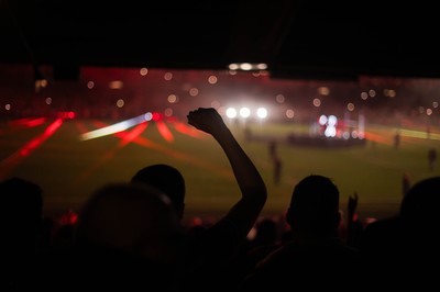 210226 - Wales v Scotland - Guinness Six Nations - Fans’ eye view of the half time light show 