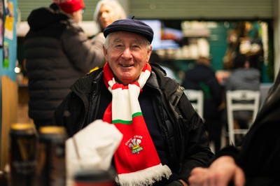 210226 - Wales v Scotland - Guinness Six Nations - Fans in Cardiff City centre ahead of the game 