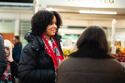 210226 - Wales v Scotland - Guinness Six Nations - Fans in Cardiff City centre ahead of the game 