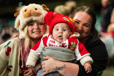 210226 - Wales v Scotland - Guinness Six Nations - Fans react inside the Stadium during the match 