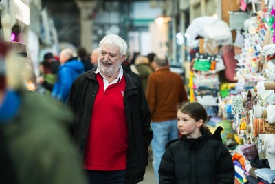 210226 - Wales v Scotland - Guinness Six Nations - Fans in Cardiff City centre ahead of the game 
