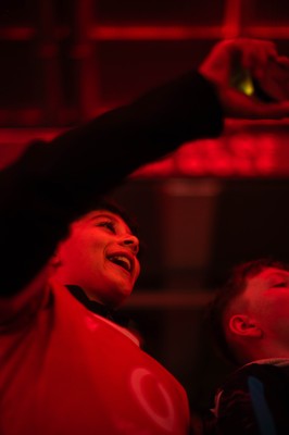 210226 - Wales v Scotland - Guinness Six Nations - Fans react inside the Stadium during the match 