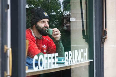 210226 - Wales v Scotland - Guinness Six Nations - Fans in Cardiff City centre ahead of the game 