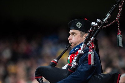 210226 - Wales v Scotland - Guinness Six Nations - Piper inside the Stadium during the match 