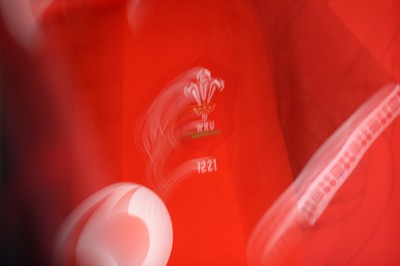 210226 - Wales v Scotland - Guinness Six Nations Championship - Gabriel Hamer-Webb of Wales jersey in the dressing room before the game
