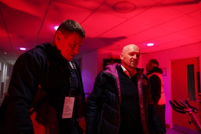 210226 - Wales v Scotland - Guinness Six Nations Championship - Scotland Head Coach Gregor Townsend arrives at the stadium