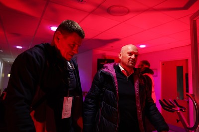 210226 - Wales v Scotland - Guinness Six Nations Championship - Scotland Head Coach Gregor Townsend arrives at the stadium