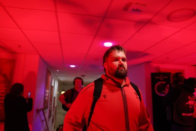 210226 - Wales v Scotland - Guinness Six Nations Championship - Tomas Francis of Wales arrives at the stadium