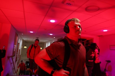 210226 - Wales v Scotland - Guinness Six Nations Championship - Dewi Lake of Wales arrives at the stadium