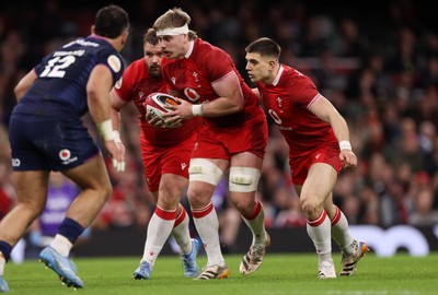 210226 - Wales v Scotland - Guinness Six Nations Championship - Aaron Wainwright of Wales 
