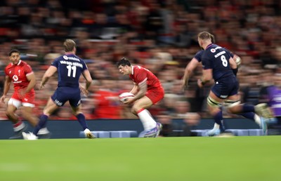 210226 - Wales v Scotland - Guinness Six Nations Championship - Louis Rees-Zammit of Wales 