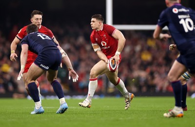 210226 - Wales v Scotland - Guinness Six Nations Championship - Joe Hawkins of Wales 
