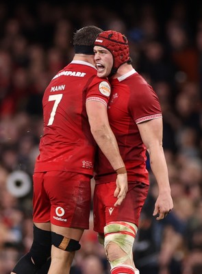 210226 - Wales v Scotland - Guinness Six Nations Championship - Alex Mann and James Botham of Wales 