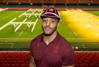 210226 - Wales v Scotland - Guinness Six Nations Championship - Gabriel Hamer-Webb of Wales with his first cap