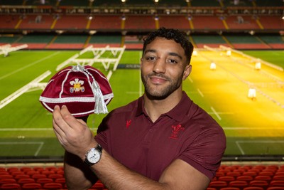 210226 - Wales v Scotland - Guinness Six Nations Championship - Gabriel Hamer-Webb of Wales with his first cap