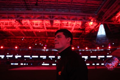 210226 - Wales v Scotland - Guinness Six Nations Championship - Louis Rees-Zammit of Wales 