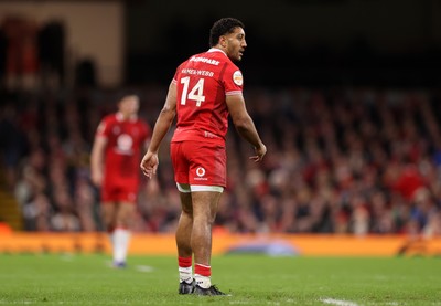 210226 - Wales v Scotland - Guinness Six Nations Championship - Gabriel Hamer-Webb of Wales 