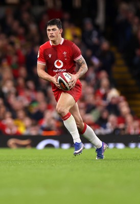210226 - Wales v Scotland - Guinness Six Nations Championship - Louis Rees-Zammit of Wales 