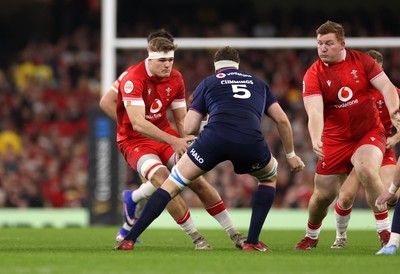 210226 - Wales v Scotland - Guinness Six Nations Championship - Taine Plumtree of Wales 