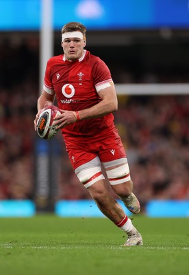 210226 - Wales v Scotland - Guinness Six Nations Championship - Taine Plumtree of Wales 