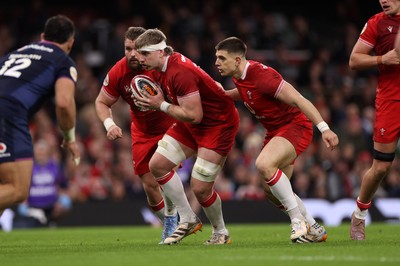 210226 - Wales v Scotland - Guinness Six Nations Championship - Aaron Wainwright of Wales 