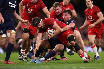 210226 - Wales v Scotland - Guinness Six Nations Championship - Alex Mann of Wales 
