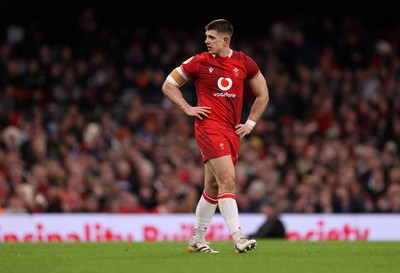 210226 - Wales v Scotland - Guinness Six Nations Championship - Joe Hawkins of Wales 
