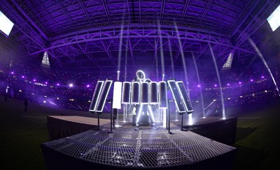 210226 - Wales v Scotland, 2026 Guinness Six Nations - The Stickmen Project perform at half time