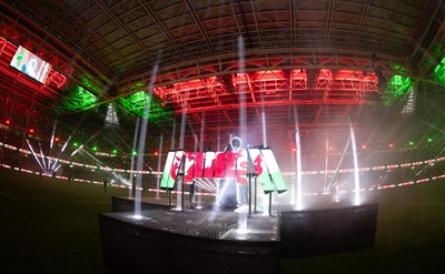 210226 - Wales v Scotland, 2026 Guinness Six Nations - The Stickmen Project perform at half time