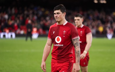 210226 - Wales v Scotland, 2026 Guinness Six Nations - Louis Rees-Zammit of Wales at the end of the match