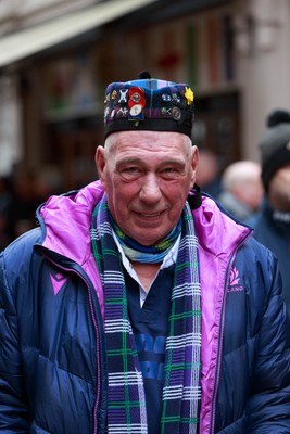 210226 - Wales v Scotland - Guinness Six Nations - Scotland fans in Cardiff before the match