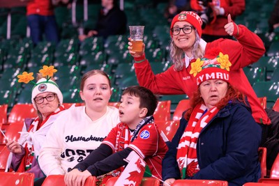 210226 - Wales v Scotland - Guinness Six Nations - Wales fans before the match