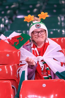 210226 - Wales v Scotland - Guinness Six Nations - Wales fans before the match