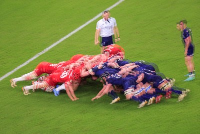 210226 - Wales v Scotland - Guinness Six Nations - Scrum