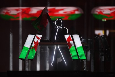 210226 - Wales v Scotland - Guinness Men's Six Nations - Half time light show