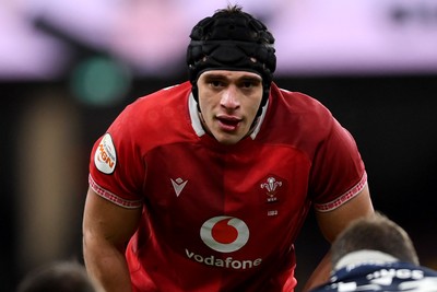 210226 - Wales v Scotland - Guinness Men's Six Nations - Dafydd Jenkins of Wales