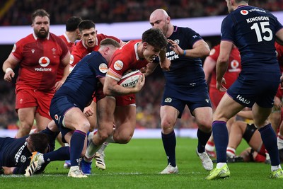 210226 - Wales v Scotland - Guinness Men's Six Nations - Eddie James of Wales